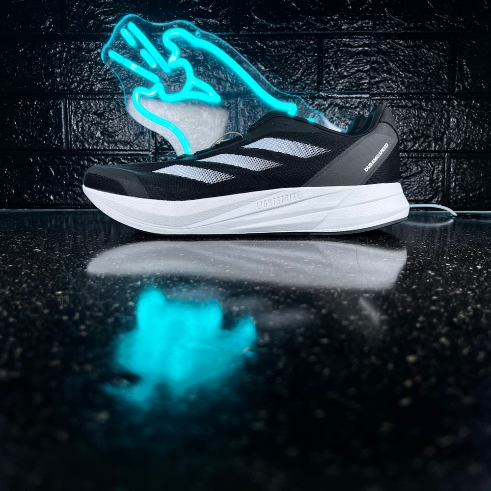 Adidas Duramo Speed Lighstrike Men’s Running Shoes Black White ID9850 - 12.5